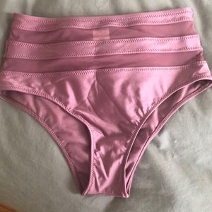 Mauve High waisted bikini bottom